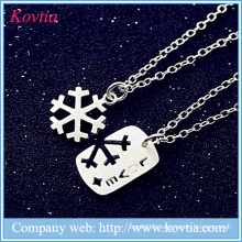 Christmas snowflake necklace 925 sterling sliver jewelry lovers necklace design